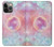 W3709 Pink Galaxy Hülle Schutzhülle Taschen und Leder Flip für iPhone 14 Pro Max