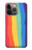 W3799 Cute Vertical Watercolor Rainbow Hülle Schutzhülle Taschen und Leder Flip für iPhone 14 Pro Max
