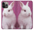 W3870 Cute Baby Bunny Hülle Schutzhülle Taschen und Leder Flip für iPhone 14 Pro Max