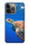 W3898 Sea Turtle Hülle Schutzhülle Taschen und Leder Flip für iPhone 14 Pro Max