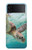 W1377 Ocean Sea Turtle Hülle Schutzhülle Taschen Flip für Samsung Galaxy Z Flip 4
