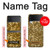 W3388 Gold Glitter Graphic Print Hülle Schutzhülle Taschen Flip für Samsung Galaxy Z Flip 4