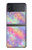 W3706 Pastel Rainbow Galaxy Pink Sky Hülle Schutzhülle Taschen Flip für Samsung Galaxy Z Flip 4