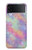 W3706 Pastel Rainbow Galaxy Pink Sky Hülle Schutzhülle Taschen Flip für Samsung Galaxy Z Flip 4