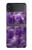 W3713 Purple Quartz Amethyst Graphic Printed Hülle Schutzhülle Taschen Flip für Samsung Galaxy Z Flip 4