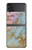 W3717 Rose Gold Blue Pastel Marble Graphic Printed Hülle Schutzhülle Taschen Flip für Samsung Galaxy Z Flip 4