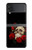 W3753 Dark Gothic Goth Skull Roses Hülle Schutzhülle Taschen Flip für Samsung Galaxy Z Flip 4