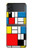 W3814 Piet Mondrian Line Art Composition Hülle Schutzhülle Taschen Flip für Samsung Galaxy Z Flip 4