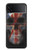 W3848 United Kingdom Flag Skull Hülle Schutzhülle Taschen Flip für Samsung Galaxy Z Flip 4