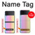 W3849 Colorful Vertical Colors Hülle Schutzhülle Taschen Flip für Samsung Galaxy Z Flip 4