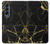 W2896 Gold Marble Graphic Printed Hülle Schutzhülle Taschen Flip für Samsung Galaxy Z Fold 4