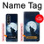 W3693 Grim White Wolf Full Moon Hülle Schutzhülle Taschen Flip für Samsung Galaxy Z Fold 4