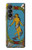 W3746 Tarot Card The World Hülle Schutzhülle Taschen Flip für Samsung Galaxy Z Fold 4