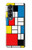 W3814 Piet Mondrian Line Art Composition Hülle Schutzhülle Taschen Flip für Samsung Galaxy Z Fold 4