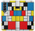 W3814 Piet Mondrian Line Art Composition Hülle Schutzhülle Taschen Flip für Samsung Galaxy Z Fold 4