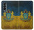W3858 Ukraine Vintage Flag Hülle Schutzhülle Taschen Flip für Samsung Galaxy Z Fold 4