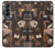 W3877 Dark Academia Hülle Schutzhülle Taschen Flip für Samsung Galaxy Z Fold 4