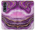 W3896 Purple Marble Gold Streaks Hülle Schutzhülle Taschen Flip für Samsung Galaxy Z Fold 4