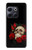 W3753 Dark Gothic Goth Skull Roses Hülle Schutzhülle Taschen und Leder Flip für OnePlus 10T