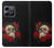 W3753 Dark Gothic Goth Skull Roses Hülle Schutzhülle Taschen und Leder Flip für OnePlus 10T