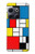 W3814 Piet Mondrian Line Art Composition Hülle Schutzhülle Taschen und Leder Flip für OnePlus 10T