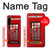 W0058 British Red Telephone Box Hülle Schutzhülle Taschen und Leder Flip für Sony Xperia 5 IV