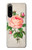W3079 Vintage Pink Rose Hülle Schutzhülle Taschen und Leder Flip für Sony Xperia 5 IV