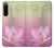 W3511 Lotus flower Buddhism Hülle Schutzhülle Taschen und Leder Flip für Sony Xperia 5 IV