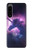 W3538 Unicorn Galaxy Hülle Schutzhülle Taschen und Leder Flip für Sony Xperia 5 IV