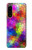 W3677 Colorful Brick Mosaics Hülle Schutzhülle Taschen und Leder Flip für Sony Xperia 5 IV