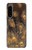 W3691 Gold Peacock Feather Hülle Schutzhülle Taschen und Leder Flip für Sony Xperia 5 IV