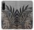 W3692 Gray Black Palm Leaves Hülle Schutzhülle Taschen und Leder Flip für Sony Xperia 5 IV