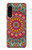 W3694 Hippie Art Pattern Hülle Schutzhülle Taschen und Leder Flip für Sony Xperia 5 IV