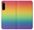 W3698 LGBT Gradient Pride Flag Hülle Schutzhülle Taschen und Leder Flip für Sony Xperia 5 IV