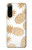 W3718 Seamless Pineapple Hülle Schutzhülle Taschen und Leder Flip für Sony Xperia 5 IV