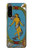 W3746 Tarot Card The World Hülle Schutzhülle Taschen und Leder Flip für Sony Xperia 5 IV