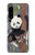 W3793 Cute Baby Panda Snow Painting Hülle Schutzhülle Taschen und Leder Flip für Sony Xperia 5 IV