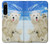 W3794 Arctic Polar Bear and Seal Paint Hülle Schutzhülle Taschen und Leder Flip für Sony Xperia 5 IV