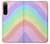 W3810 Pastel Unicorn Summer Wave Hülle Schutzhülle Taschen und Leder Flip für Sony Xperia 5 IV