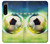 W3844 Glowing Football Soccer Ball Hülle Schutzhülle Taschen und Leder Flip für Sony Xperia 5 IV