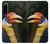 W3876 Colorful Hornbill Hülle Schutzhülle Taschen und Leder Flip für Sony Xperia 5 IV