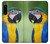 W3888 Macaw Face Bird Hülle Schutzhülle Taschen und Leder Flip für Sony Xperia 5 IV