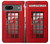 W0058 British Red Telephone Box Hülle Schutzhülle Taschen und Leder Flip für Google Pixel 7