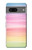 W3507 Colorful Rainbow Pastel Hülle Schutzhülle Taschen und Leder Flip für Google Pixel 7