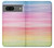 W3507 Colorful Rainbow Pastel Hülle Schutzhülle Taschen und Leder Flip für Google Pixel 7