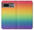 W3698 LGBT Gradient Pride Flag Hülle Schutzhülle Taschen und Leder Flip für Google Pixel 7