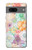 W3705 Pastel Floral Flower Hülle Schutzhülle Taschen und Leder Flip für Google Pixel 7