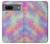 W3706 Pastel Rainbow Galaxy Pink Sky Hülle Schutzhülle Taschen und Leder Flip für Google Pixel 7