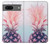 W3711 Pink Pineapple Hülle Schutzhülle Taschen und Leder Flip für Google Pixel 7