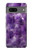 W3713 Purple Quartz Amethyst Graphic Printed Hülle Schutzhülle Taschen und Leder Flip für Google Pixel 7